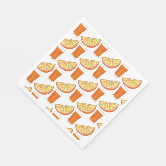 Serviette En Papier Jus d'agrumes frais pressé JO tranche de fruits d' (Coin)