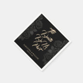 Serviette En Papier Jusqu'à ce que la mort nous fait partie Rose noir  (Coin)