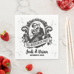 Serviette En Papier Jusqu'à ce que la mort nous sépare Mariage d'Hallo