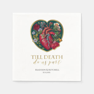 Serviette En Papier Jusqu'à la mort Faisons-nous partie Goth Coeur Hal
