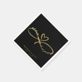 Serviette En Papier Jusqu'à la mort Faisons-nous partie Noir & Or Symb (Coin)