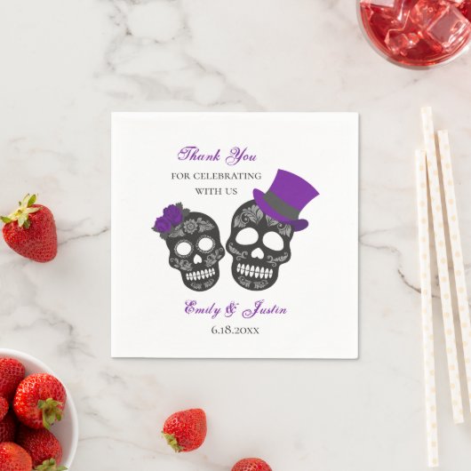 Serviette En Papier Jusqu'à la mort Faisons-nous partie violet Mariage (En situation)