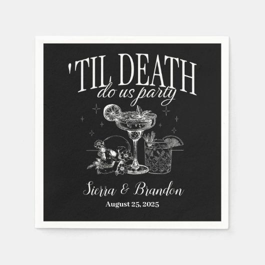 Serviette En Papier Jusqu'à la mort Faites-nous la fête Mariage person (Devant)