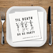 Serviette En Papier Jusqu'à la mort Fêtons-nous Skeleton Bachelorette 