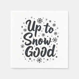 Serviette En Papier Jusqu'à neige bonne drôle flocon de neige de Noël 