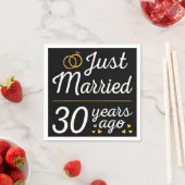 Serviette En Papier Just Married 30 Years Ago II (En situation)
