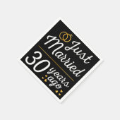 Serviette En Papier Just Married 30 Years Ago II (Coin)