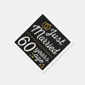 Serviette En Papier Just Married 60 Years Ago II (Coin)