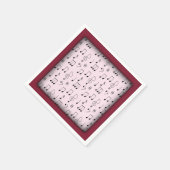 Serviette En Papier Just Noté Rose (Coin)