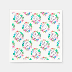 Serviette En Papier Juste la plage Tropical Flower Luau Party Fournitu