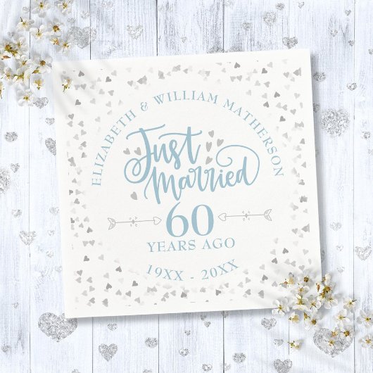 Serviette En Papier Juste marié 60ème anniversaire de Mariage