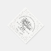 Serviette En Papier Juste marié 70ème anniversaire de Mariage (Coin)