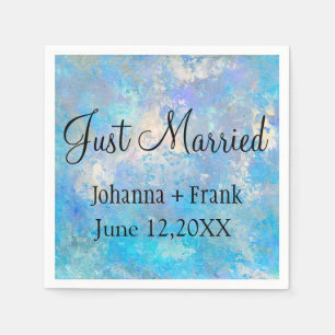 Serviette En Papier Juste marié bleu