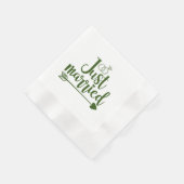 Serviette En Papier Juste Marié Hunter Green (Coin)