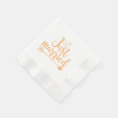 Serviette En Papier Juste marié Peach (Coin)