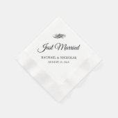Serviette En Papier Juste Marié | Réception de mariage (Coin)