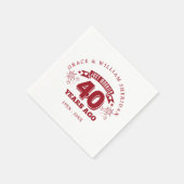 Serviette En Papier Juste marié Ruby 40e anniversaire de Mariage (Coin)