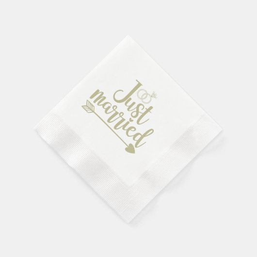 Serviette En Papier Juste Marié Sage (Coin)