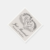 Serviette En Papier Juste Marié Western Horse Mariage campagnard rusti (Coin)