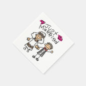 Serviette En Papier Juste mariée mariée (Coin)