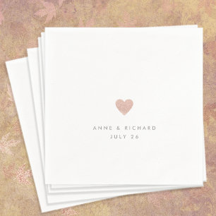 Serviette En Papier juste un coeur simple d'amour . célébration mariag