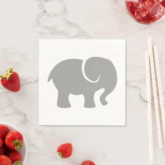 Serviette En Papier Juste un éléphant gris (En situation)