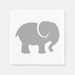 Serviette En Papier Juste un éléphant gris