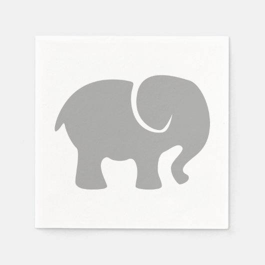 Serviette En Papier Juste un éléphant gris (Devant)