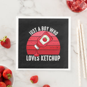Serviette En Papier Juste un garçon qui aime le ketchup