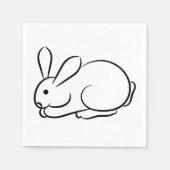 Serviette En Papier Juste un lapin (Devant)
