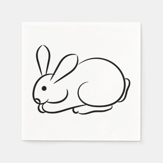 Serviette En Papier Juste un lapin (Devant)