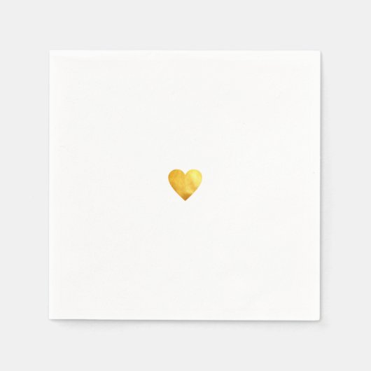 Serviette En Papier Juste un petit coeur d'or de l'amour (Devant)