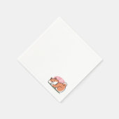 Serviette En Papier Juste un Shiba allongé bas : mignonne conception S (Coin)