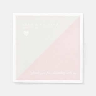 Serviette En Papier Juste un simple gris clair rose pâle
