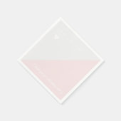 Serviette En Papier Juste un simple gris clair rose pâle (Coin)