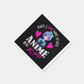 Serviette En Papier Juste une fille qui aime Anime et K-Pop (Coin)