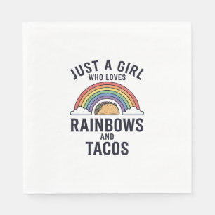 Serviette En Papier Juste une fille qui aime les arcs-en-ciel et les t