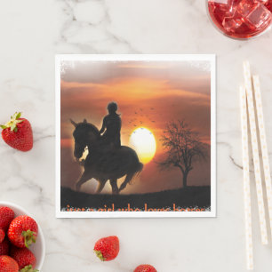 Serviette En Papier juste une fille qui aime les chevaux