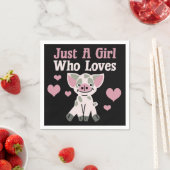 Serviette En Papier Juste Une Fille Qui Aime Les Cochons (En situation)