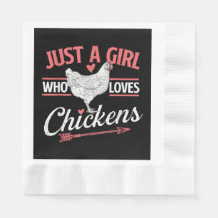 Serviette En Papier Juste Une Fille Qui Aime Les Poulets - Pou Louveur