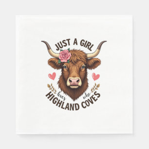 Serviette En Papier Juste Une Fille Qui Aime Les Vaches Highland Flora