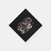 Serviette En Papier Juste une fille qui aime Noël en juillet été (Coin)