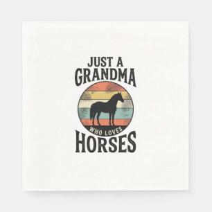 Serviette En Papier Juste une grand-mère qui aime les chevaux design v