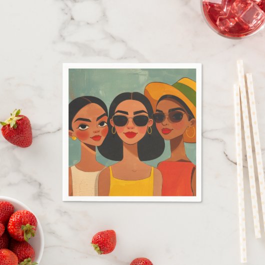 Serviette En Papier KAB "Girl Time" serviettes (En situation)