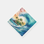 Serviette En Papier Kai Aloha Motu Watercolor Wave (Coin)