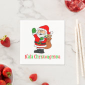 Serviette En Papier Kala Christougenna Grec Noël Père Noël (En situation)