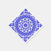 Serviette En Papier Kaleidoscope bleu et blanc (Coin)