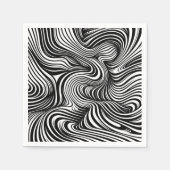 Serviette En Papier Kaleidoscope monochrome (Devant)