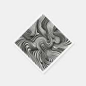 Serviette En Papier Kaleidoscope monochrome (Coin)