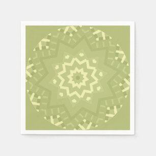 Serviette En Papier Kaléidoscope Vert Poire